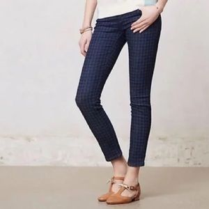 Pilcro and the Letterpress Houndstooth Print Skinny Ankle Jeans